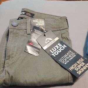 Jordache Luxe Touch High Rise Skinny Jeans in Olive